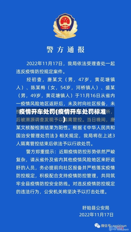 疫情开车处罚(疫情开车处罚标准)-第2张图片