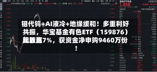 钼代钨+AI液冷+地缘缓和！多重利好共振，华宝基金有色ETF（159876）比较高飙涨超7%，获资金净申购9460万份！-第2张图片