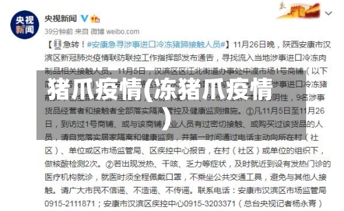 猪爪疫情(冻猪爪疫情)