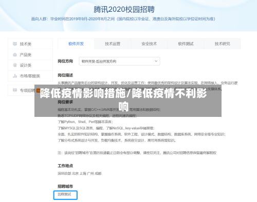 降低疫情影响措施/降低疫情不利影响