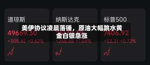 美伊协议凌晨落锤，原油大幅跳水黄金白银急涨-第2张图片