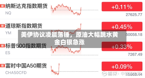 美伊协议凌晨落锤，原油大幅跳水黄金白银急涨
