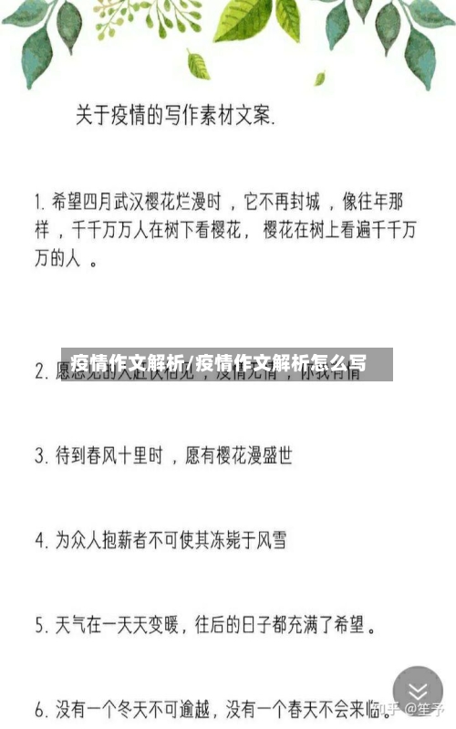 疫情作文解析/疫情作文解析怎么写-第2张图片