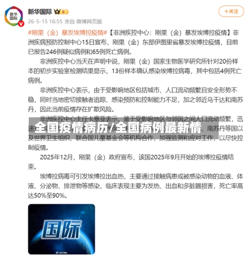 全国疫情病历/全国病例最新情