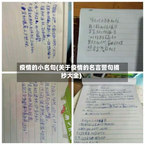 疫情的小名句(关于疫情的名言警句摘抄大全)-第2张图片