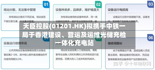 天臣控股(01201.HK)拟携手中铁一局于香港建设、营运及运维光储充检一体化充电站