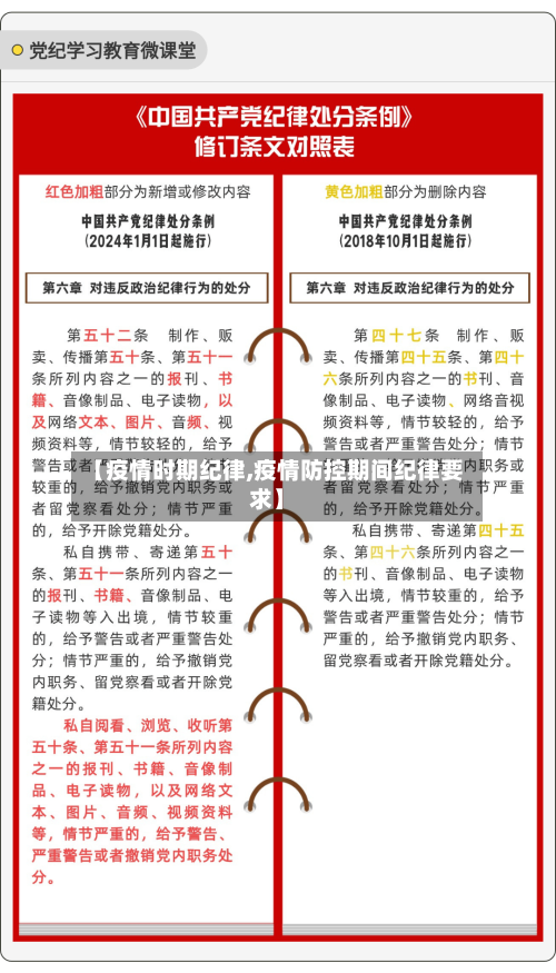 【疫情时期纪律,疫情防控期间纪律要求】