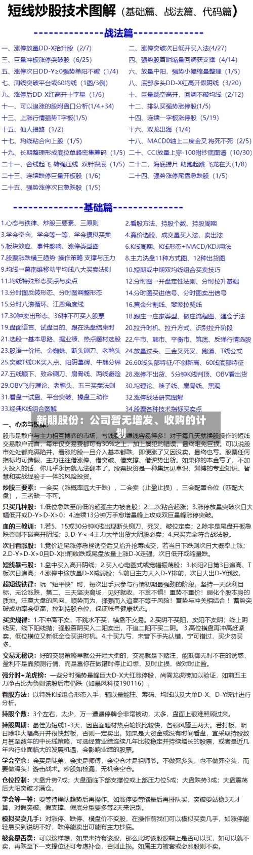 新朋股份：公司暂无增发、收购的计划-第3张图片