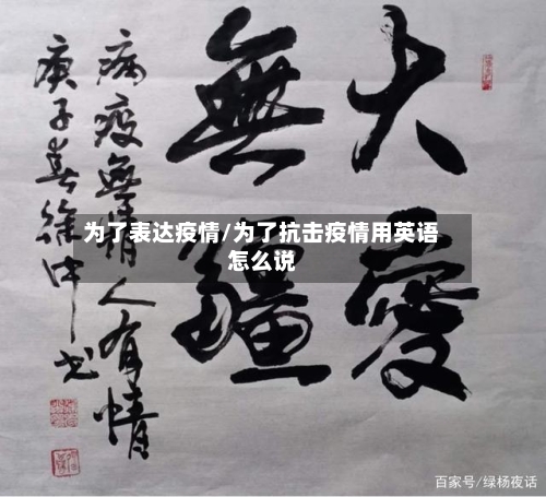为了表达疫情/为了抗击疫情用英语怎么说-第2张图片