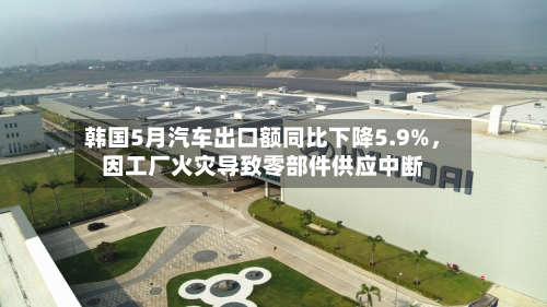 韩国5月汽车出口额同比下降5.9%，因工厂火灾导致零部件供应中断-第2张图片