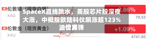 SpaceX直线跳水，美股芯片股深夜大涨，中概股欧陆科仪飙涨超123%，世界油价反弹