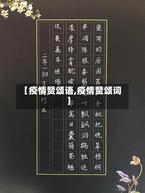 【疫情赞颂语,疫情赞颂词】-第2张图片