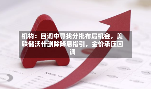 机构：回调中寻找分批布局机会，美联储沃什删除降息指引，金价承压回调