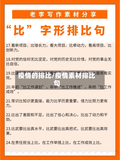 疫情的排比/疫情素材排比句
