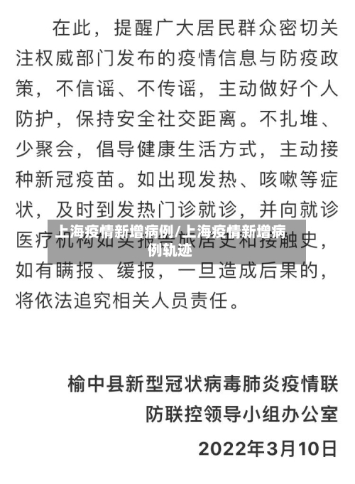 上海疫情新增病例/上海疫情新增病例轨迹