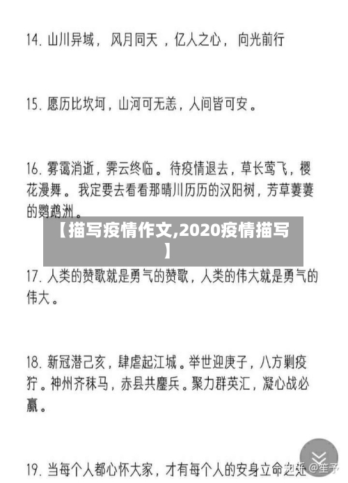 【描写疫情作文,2020疫情描写】-第3张图片
