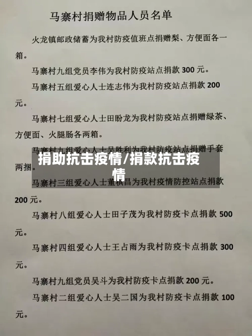 捐助抗击疫情/捐款抗击疫情-第3张图片