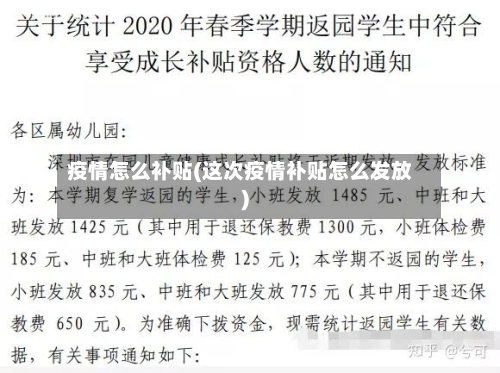 疫情怎么补贴(这次疫情补贴怎么发放)