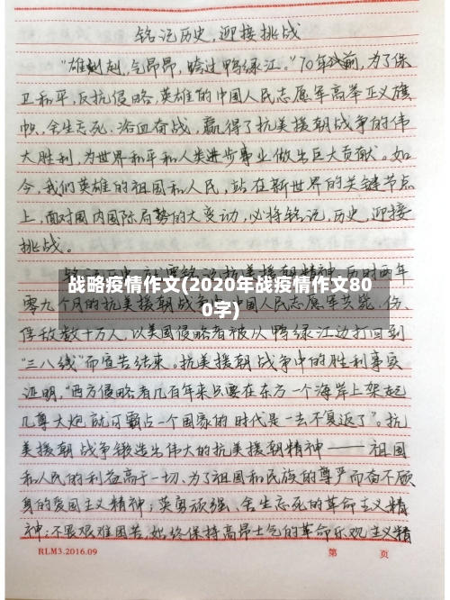 战略疫情作文(2020年战疫情作文800字)-第2张图片