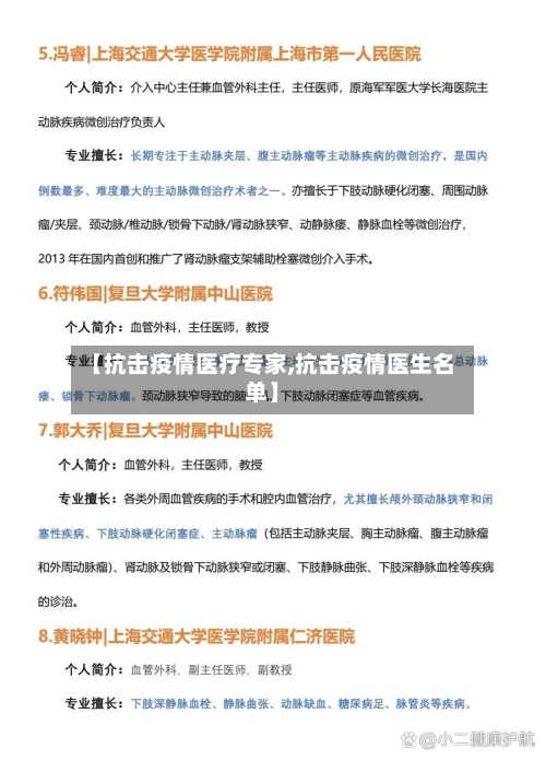 【抗击疫情医疗专家,抗击疫情医生名单】-第2张图片