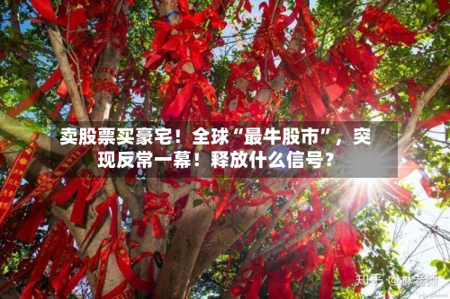 卖股票买豪宅！全球“最牛股市”，突现反常一幕！释放什么信号？