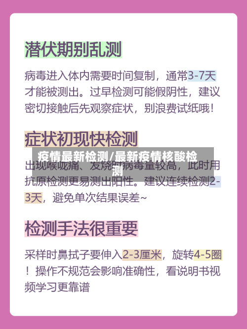 疫情最新检测/最新疫情核酸检测