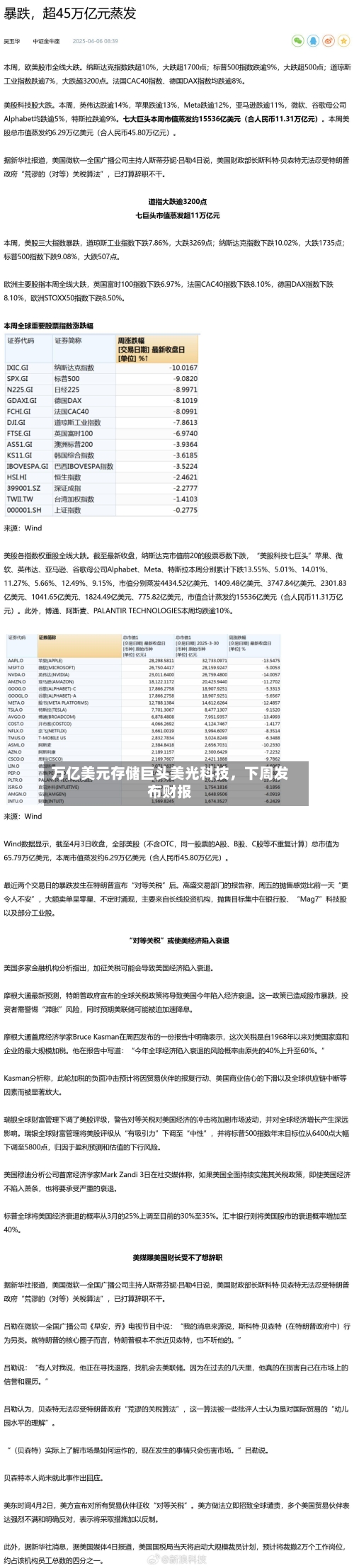 万亿美元存储巨头美光科技，下周发布财报