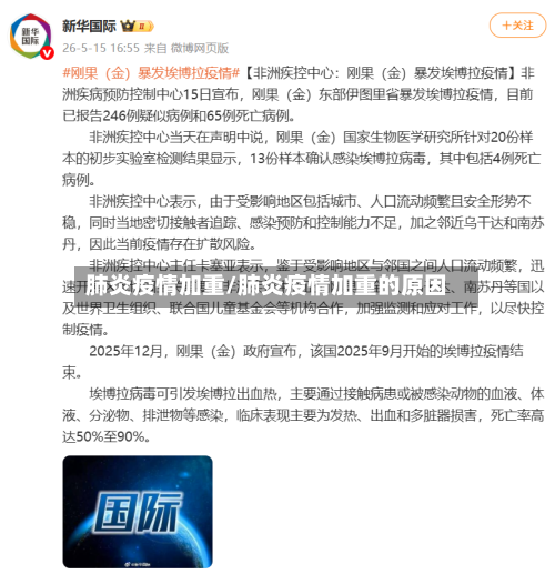 肺炎疫情加重/肺炎疫情加重的原因-第3张图片