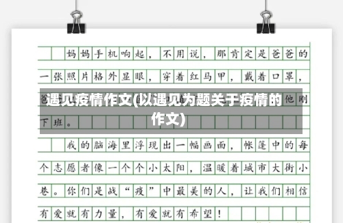 遇见疫情作文(以遇见为题关于疫情的作文)-第2张图片