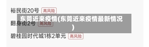 东莞近来疫情(东莞近来疫情最新情况)-第3张图片
