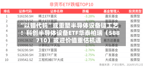 “以钼代钨”或重塑半导体设备链工艺！科创半导体设备ETF华泰柏瑞（588710）或迎价值重估机遇