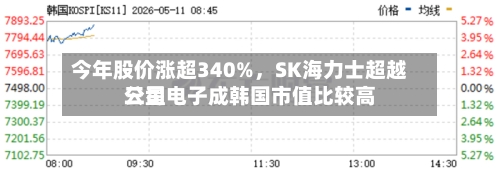 今年股价涨超340%，SK海力士超越三星电子成韩国市值比较高公司