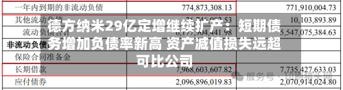 德方纳米29亿定增继续扩产：短期债务增加负债率新高 资产减值损失远超可比公司