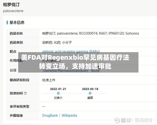 美FDA对Regenxbio罕见病基因疗法转变立场，支持加速审批