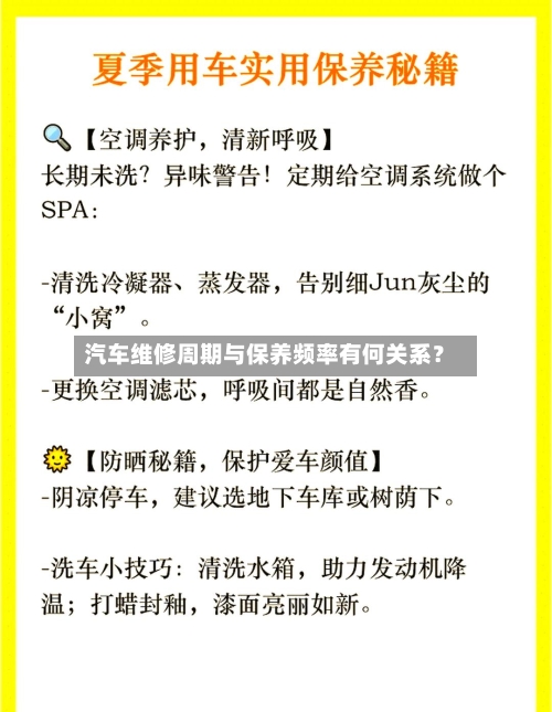 汽车维修周期与保养频率有何关系?-第3张图片