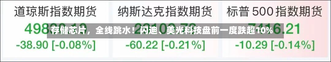 存储芯片，全线跳水！闪迪、美光科技盘前一度跌超10%