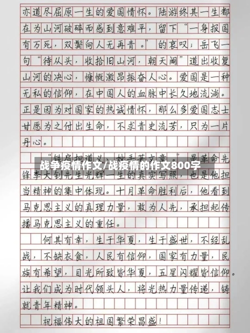 战争疫情作文/战疫情的作文800字-第2张图片