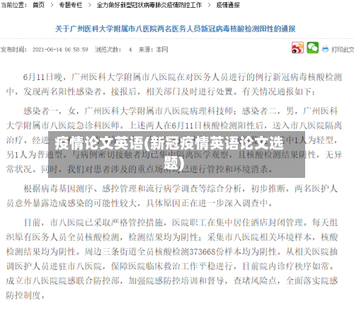 疫情论文英语(新冠疫情英语论文选题)-第2张图片