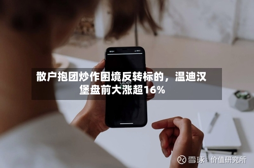 散户抱团炒作困境反转标的	，温迪汉堡盘前大涨超16%-第2张图片