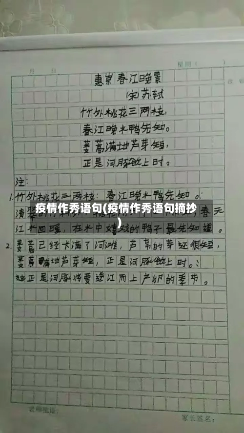 疫情作秀语句(疫情作秀语句摘抄)-第2张图片