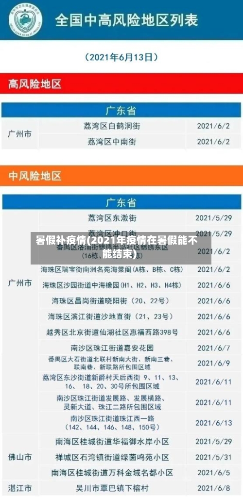 暑假补疫情(2021年疫情在暑假能不能结束)
