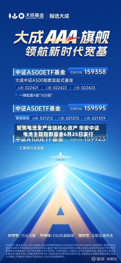 聚焦电池全产业链核心资产 华安中证电池主题指数基金6月25日发行