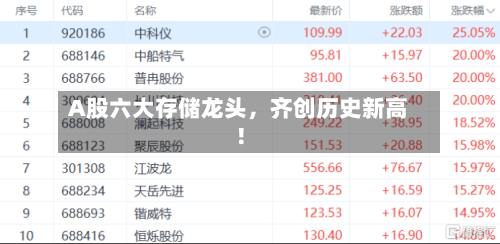 A股六大存储龙头	，齐创历史新高！-第2张图片