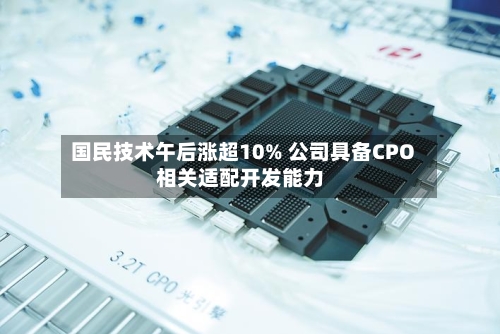 国民技术午后涨超10% 公司具备CPO相关适配开发能力