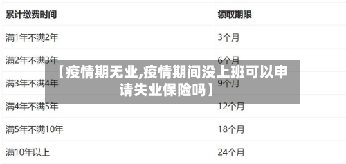 【疫情期无业,疫情期间没上班可以申请失业保险吗】-第2张图片