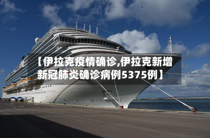 【伊拉克疫情确诊,伊拉克新增新冠肺炎确诊病例5375例】-第2张图片