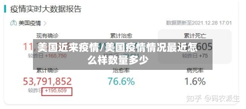 美国近来疫情/美国疫情情况最近怎么样数量多少