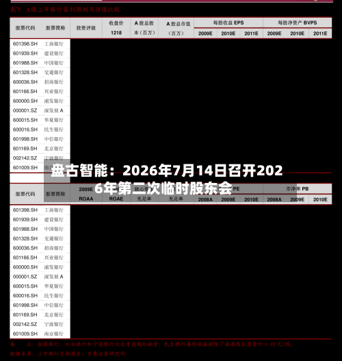 盘古智能:2026年7月14日召开2026年第二次临时股东会-第2张图片