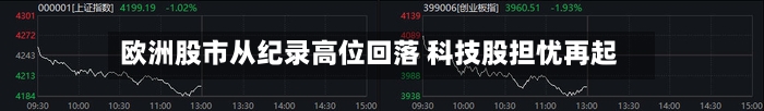 欧洲股市从纪录高位回落 科技股担忧再起