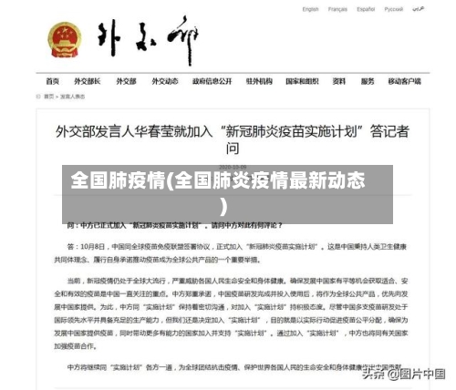 全国肺疫情(全国肺炎疫情最新动态)